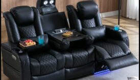 الراحة السينمائية: أرائك وأثاث مستلقٍ مصمم لمشاهدة التلفزيون